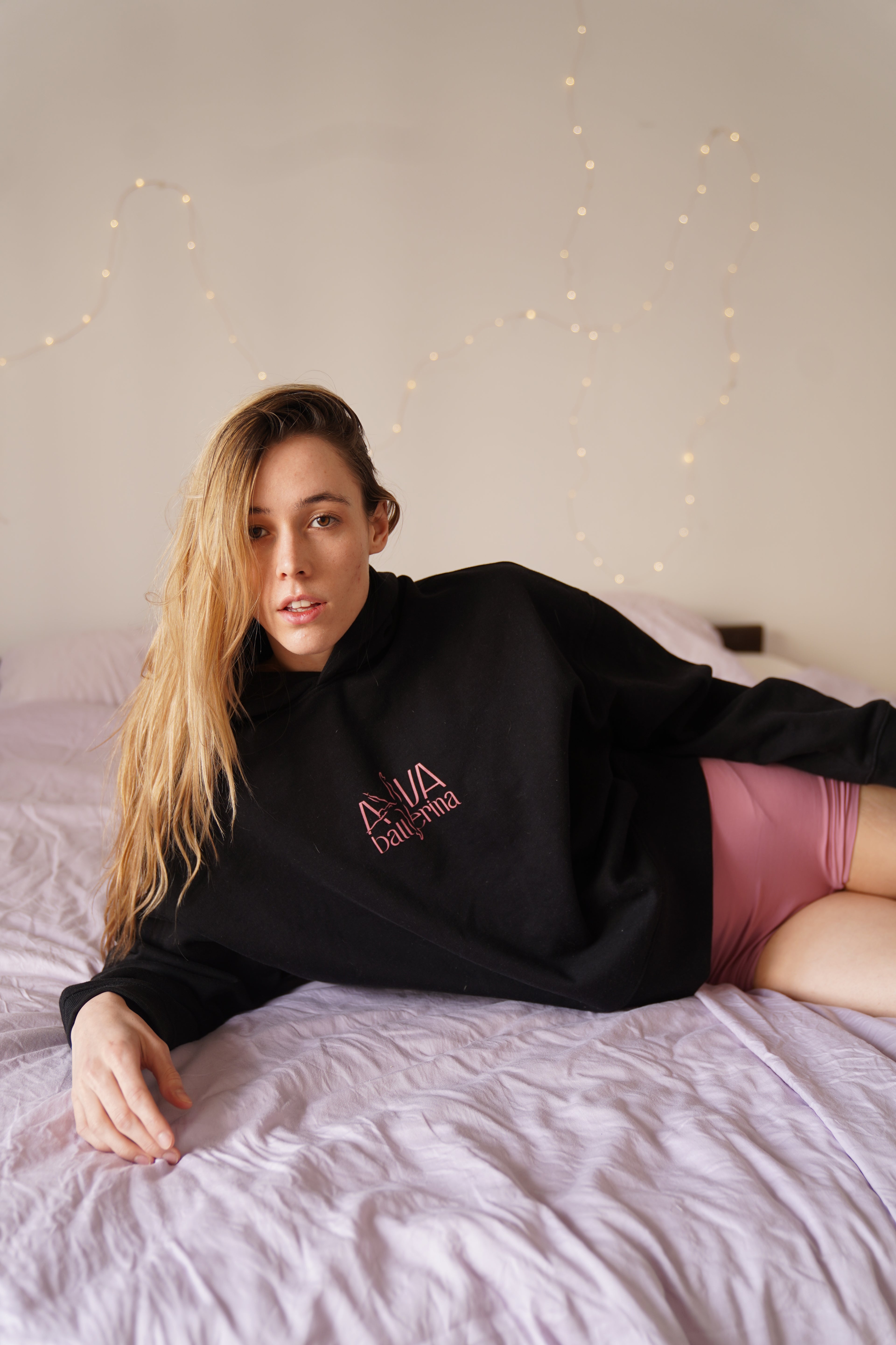 black LOGO hoodie